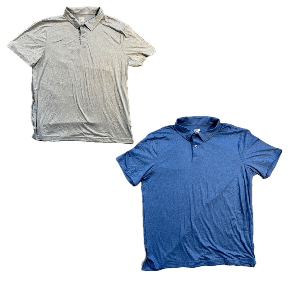 Bundle of Two 32°Degrees Cool Classic Polo Active Golf Shirts Size XL